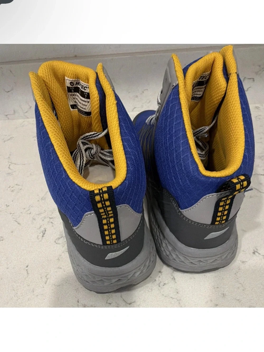 Hi-Tec Demolisher Mid Men's Hiking Boots Blue/Gray/Yellow US 8 M CH80046M-DM